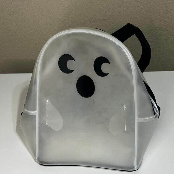 Clear Ghost Backpack Purse with Black Straps | Transparent Bag-Halloween - Picture 1 of 6